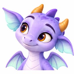 Chispita, una dragoncita morada.